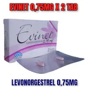 Cápsulas Evinet Levonorgestrel 0.75mg (2 unidades) miniatura 2
